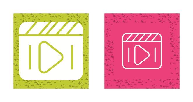 icono de vector de claqueta