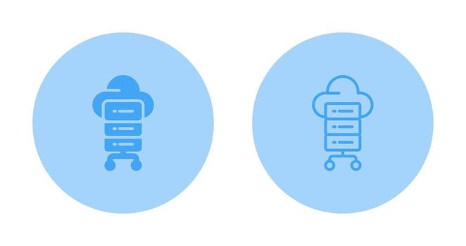 icono de vector de computación en la nube