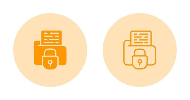 icono de vector de carpeta segura