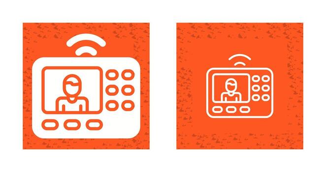 intercomunicador sistema vector icono
