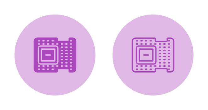 icono de vector de procesador