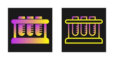 prueba tubo estante vector icono