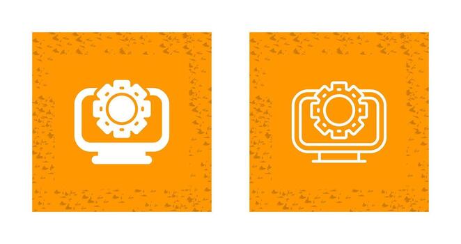 icono de vector de computadora de escritorio