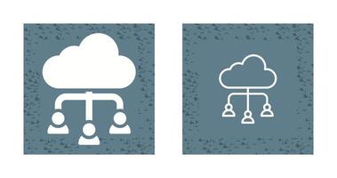 Cloud Collaboration Vector Icon