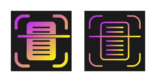 Document Scanning Vector Icon