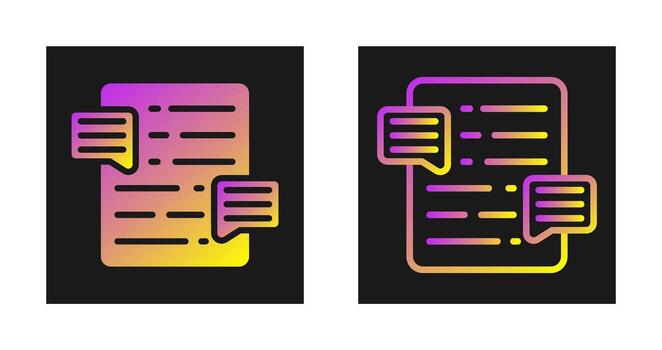 Document Commenting Vector Icon