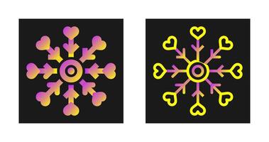 Love snowflake Vector Icon