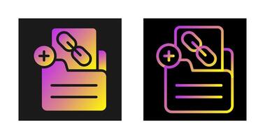 Document Insert Link Vector Icon