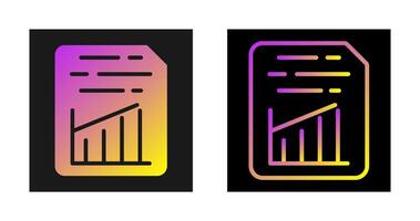 Document Insert Graph Vector Icon