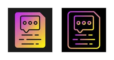 Document Insert Comment Vector Icon