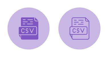 icono de vector csv