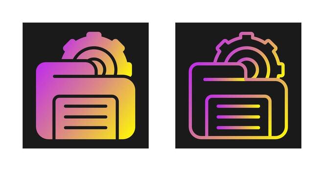 carpeta administración vector icono