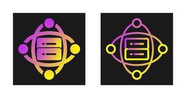 Cluster Server Vector Icon