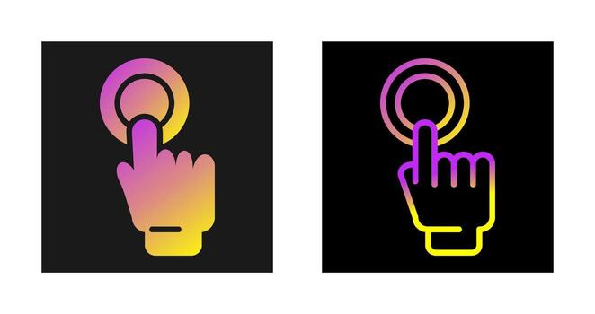 empujar botón vector icono