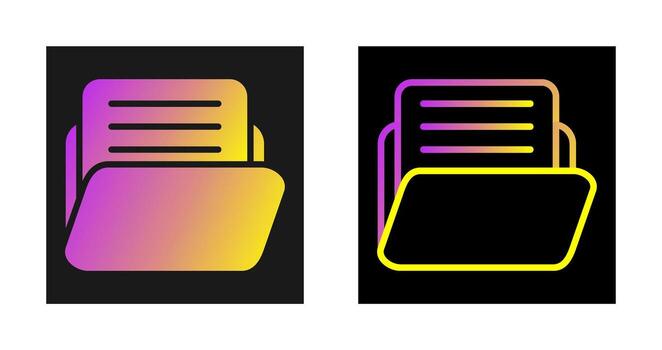 Document with folder Vector Icon