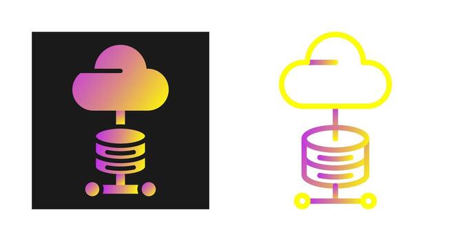 icono de vector de computación en la nube