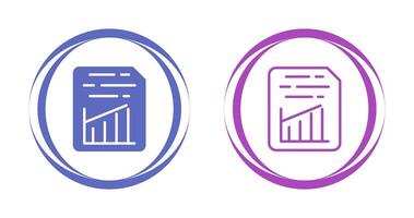 Document Insert Graph Vector Icon