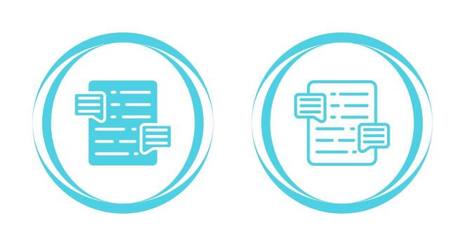 documento comentando vector icono