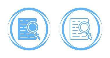 Document with magnifying glass Vector Icon