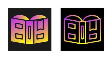 Open book with bookmark Vector Icon