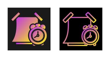 Sticky note with alarm clo Vector Icon