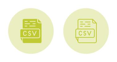 icono de vector csv