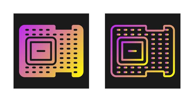 icono de vector de procesador