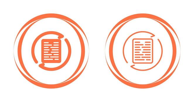 Document Synchronization Vector Icon