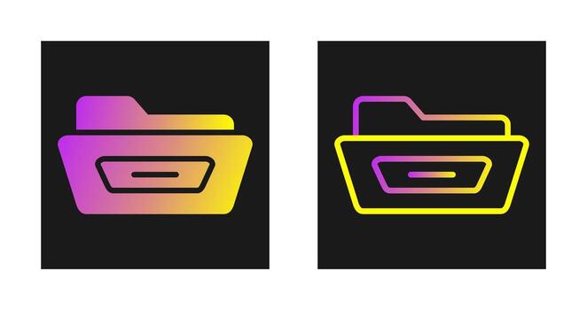 abierto archivo carpeta vector icono