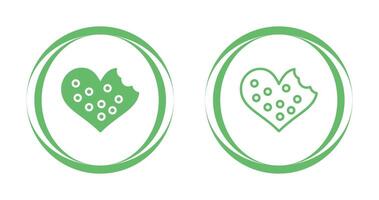 Heart shaped cookies Vector Icon
