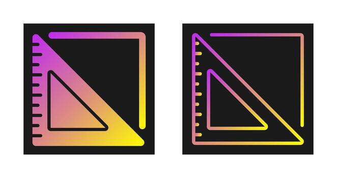 Triangular Ruler Vector Icon