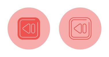 Rewind Square Vector Icon