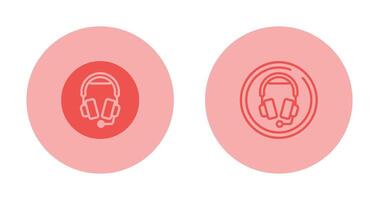 Headphones with Microphone Vector Icon