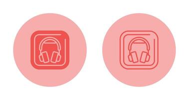 Headphones Square Vector Icon