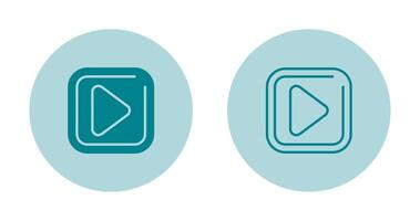 Play Sqaure Vector Icon