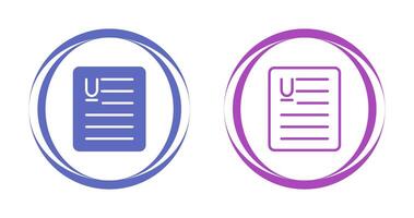 Document Underline Vector Icon