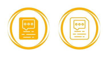 Document Insert Comment Vector Icon