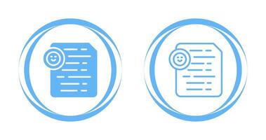 Document Insert Emoji Vector Icon