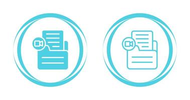 Document Insert Video Vector Icon