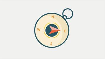 compass icon animation video motion graphic video template