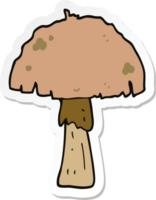 sticker of a cartoon mushroom png