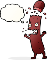 cartoon sausage with speech bubble png