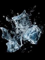 AI generated icecubes background,icecubes texture,icecubes wallpaper,ice helps to feel refreshed and cool water from the icecubes helps the water refresh your life and feel good.ice drinks photo