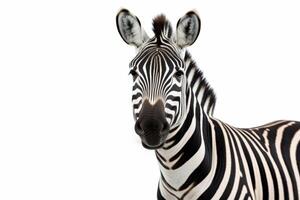 AI generated zebra isolated on white background photo