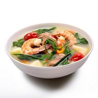 AI generated Sinigang soup closeup photo