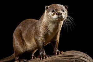 AI generated Cute otter clipart photo