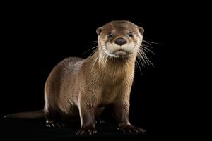 AI generated Cute otter clipart photo