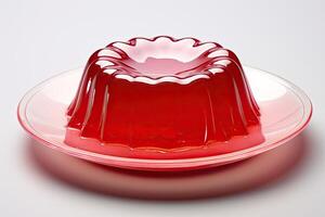 AI generated Jelly dish isolated on white background photo