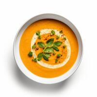 AI generated Garam Masala Carrot soup photo