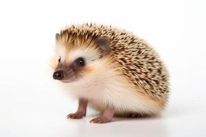 AI generated hedgehog  isolated on white background photo